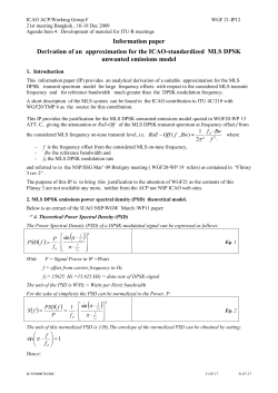 Derivation of an approximation for the ICAO