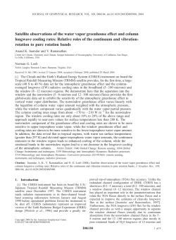 Satellite observations of the water vapor greenhouse effect and