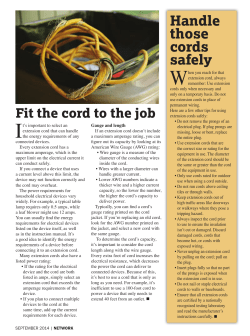 Handle those cords safely - McKenzie Electric Cooperative