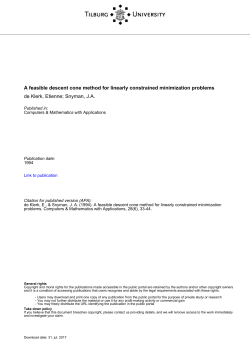 Tilburg University A feasible descent cone method