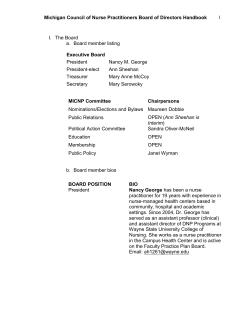MICHIGAN COUNCIL OF NURSE PRACTITIONERS