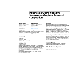 Influences of Users` Cognitive Strategies on Graphical