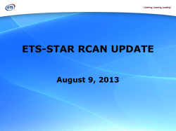 Mark and Michael`s &ndash; Presentation STAR Update