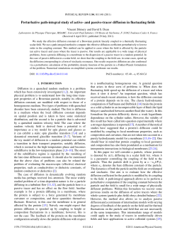 and passive-tracer diffusion in fluctuating fields