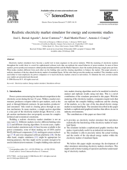 Realistic electricity market simulator for energy and - FEIS