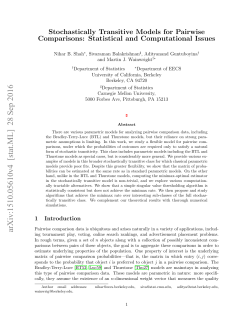 Stochastically Transitive Models for Pairwise Comparisons