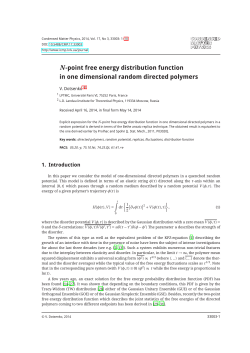 N-point free energy distribution function in one dimensional random