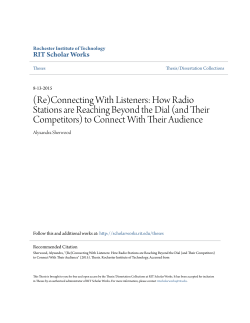 (Re)Connecting With Listeners: How Radio Stations are Reaching