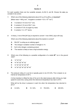 2 [Turn over Section A For each question there are four possible