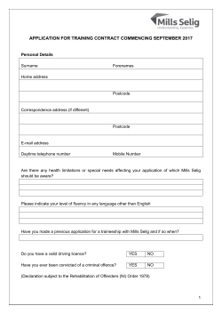 Training Contract Application Form here