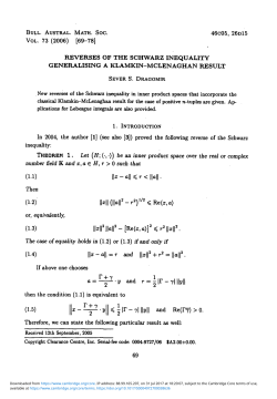 Reverses of the Schwarz inequality generalising a Klamkin