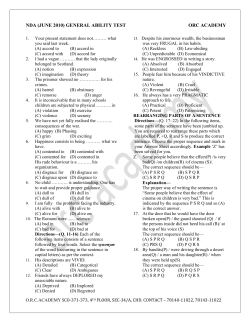 nda (june 2010) - NDA coaching in Chandigarh | NDA coaching