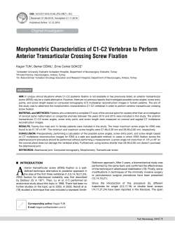 Morphometric Characteristics of C1