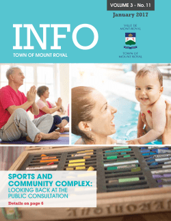 January 2017 SPORTS AND COMMUNITY COMPLEX