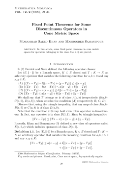 Fixed Point Theorems for Some Discontinuous Operators in Cone