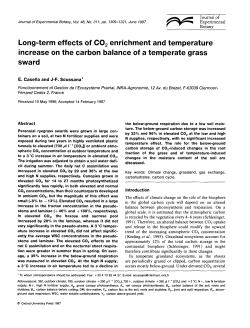 Long-term effects of C02 enrichment and temperature increase on