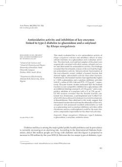 Antioxidative activity and inhibition of key enzymes linked to type