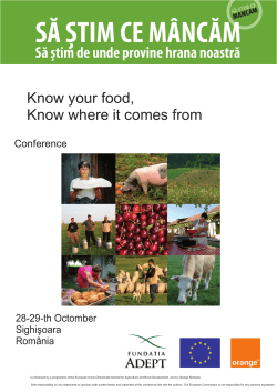 Know your food, Know where it comes from