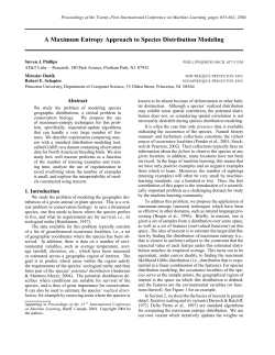 A Maximum Entropy Approach to Species