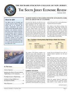 The SouTh JerSey economic review
