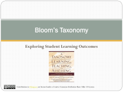 Bloom`s Taxonomy
