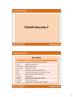 STAAR Alternate 2