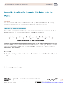 Grade 6 Mathematics Module 6, Topic C, Lesson 12