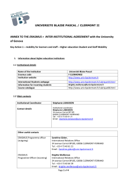 ANNEX TO THE ERASMUS + INTER