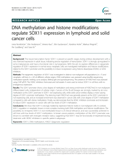 DNA methylation and histone modifications regulate SOX11
