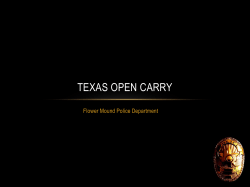 texas open carry - Town of Flower Mound