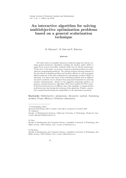 An interactive algorithm for solving multiobjective optimization