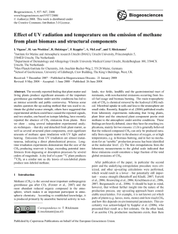 Effect of UV radiation and temperature on the