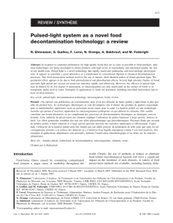 Pulsed-light system as a novel food decontamination technology: a