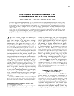 Group Cognitive Behavioral Treatment for PTSD: Treatment of Motor