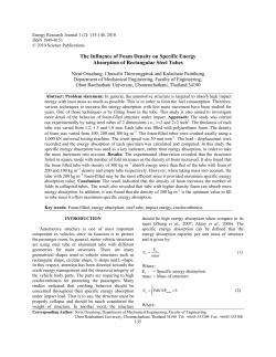 The Influence of Foam Density on Specific Energy Absorption of