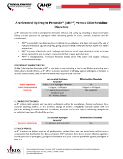 Accelerated Hydrogen Peroxide&reg; (AHP&reg;) versus Chlorhexidine