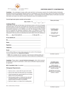 Certified Identity Confirmation form