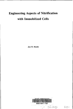 Engineering Aspects of Nitrification with Immobilized Cells