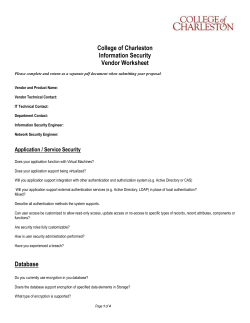 Application Architecture and Revisions