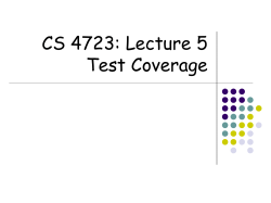 Lecture 05 Test Coverage