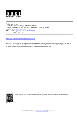 Affect and Value - Composing Digital Media
