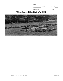 DBQ Causes of the Civil War