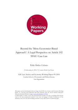 Beyond the `More Economics-Based Approach`: A Legal Perspective