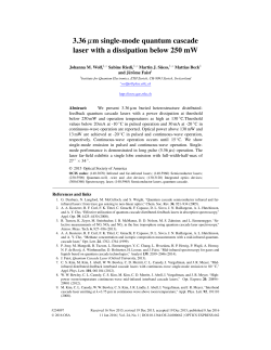 3.36 &micro;m single-mode quantum cascade laser with