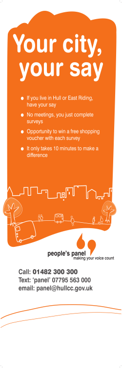 Call: 01482 300 300 Text: `panel` 07795 563 000 email: panel
