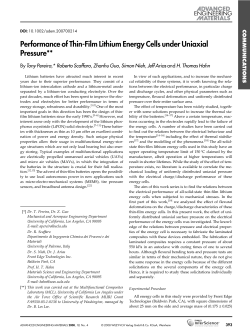 Performance of Thin-Film Lithium Energy Cells under Uniaxial