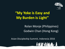 my yoke is easy and my burden is light