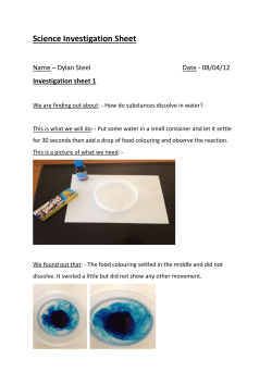 Science Investigation Sheet - DylanScienceCurriculumandPedagogy