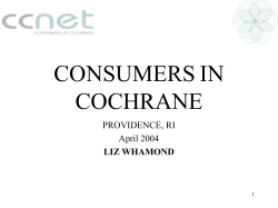 PPT - Cochrane Consumer Network