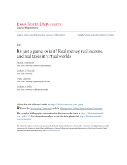 It`s just a game, or is it? Real money, real income, and real taxes in